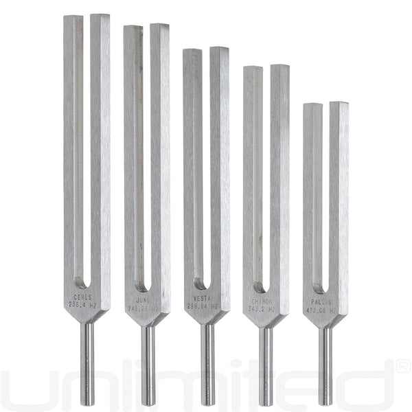 Biosonics チューニングフォークセット Biosonics Set of 5 Asteroid Tuning Forks - Gongs Unlimited