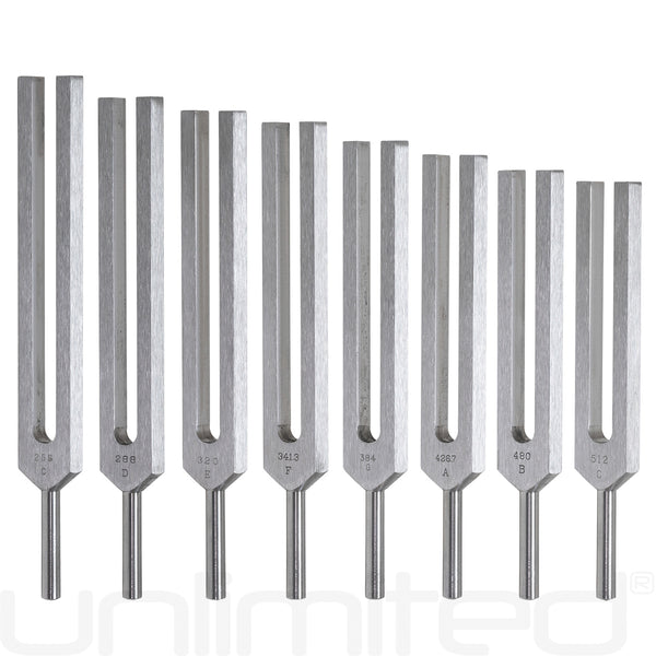 Biosonics Set of 8 Solar Harmonic Spectrum Tuning Forks - Gongs