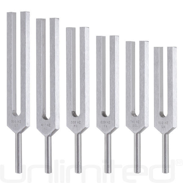Biosonics チューニングフォークセット Biosonics Set of 6 Solfeggio Tuning Forks - Gongs Unlimited