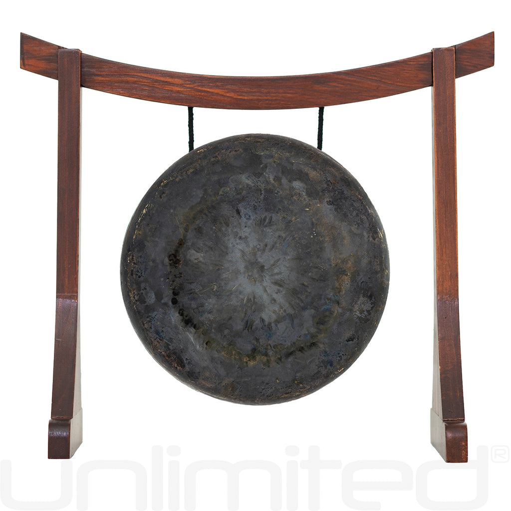6” to 7” Gongs on Lifting Buddha Stand - Brown