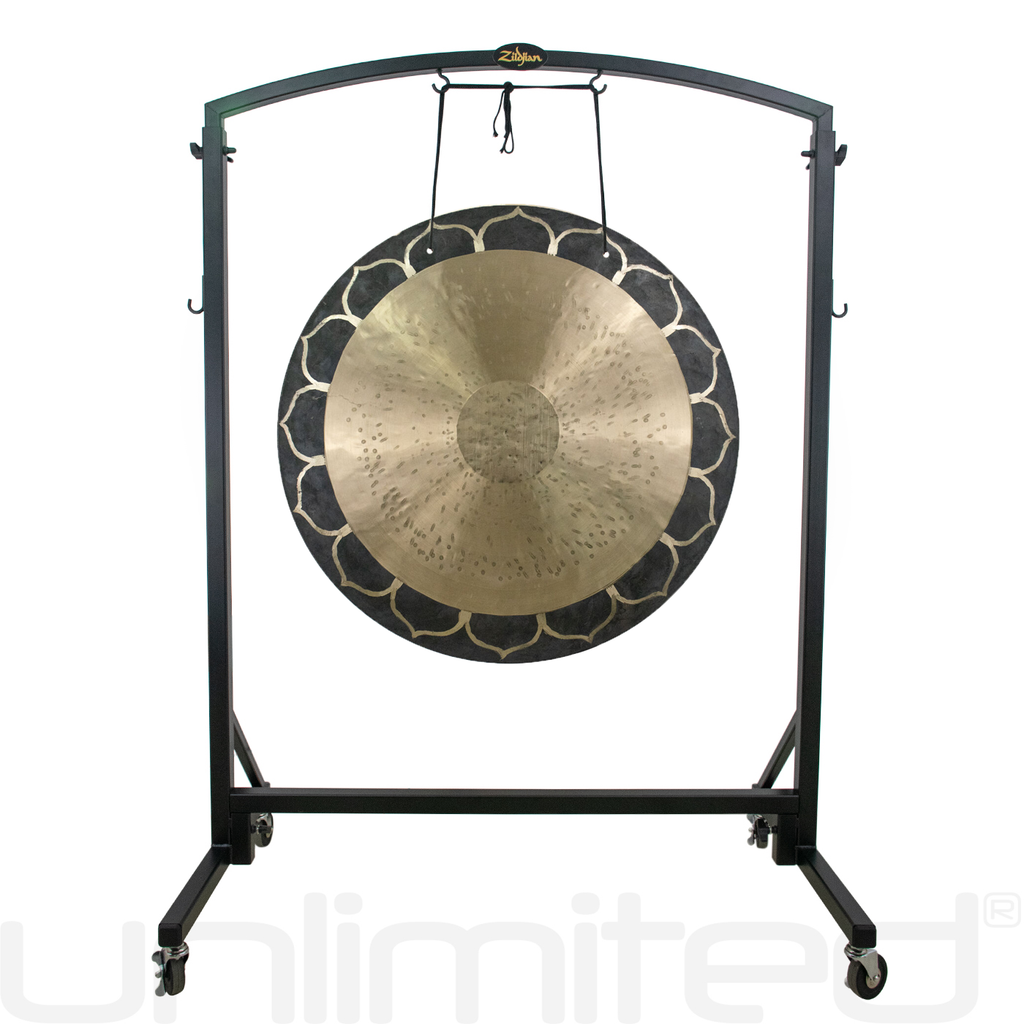 32" to 34" Gongs on the Zildjian Heavy Duty Gong Stand