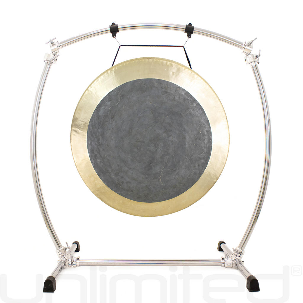 34" to 38" Gongs on the Gibraltar Curved Gong Stand (GCSCG-L)
