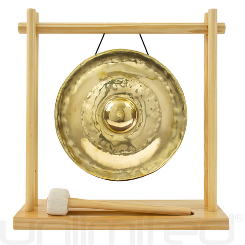 Thai Golden Nipple Gongs on Stands