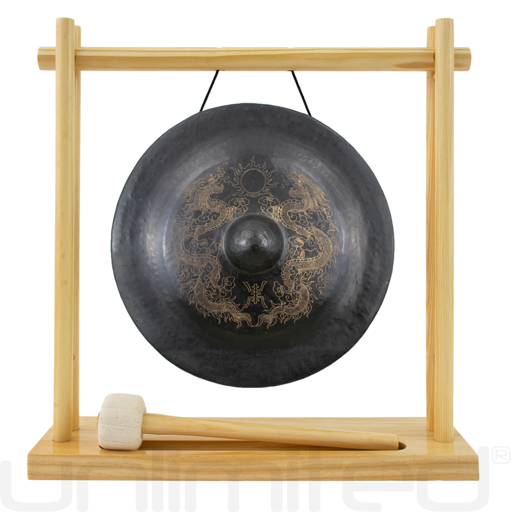 9" to 16" Vietnamese Dragon Gongs on Stands