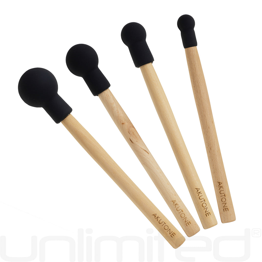 Akutone Full Set of 4 Black Hole Friction Mallets
