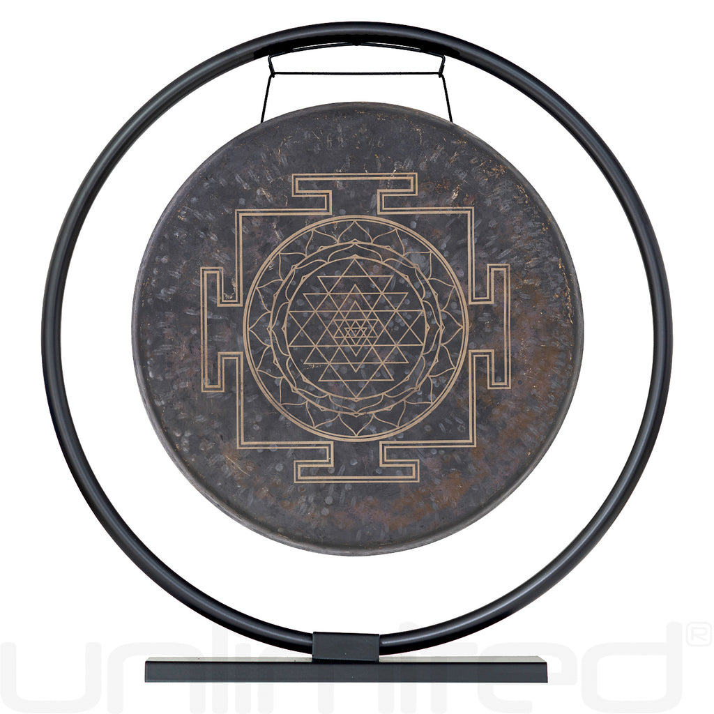 Sri Yantra Gong on Stands
