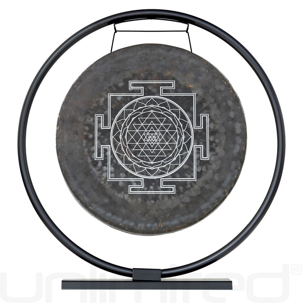 Sri Yantra Gong on Stands