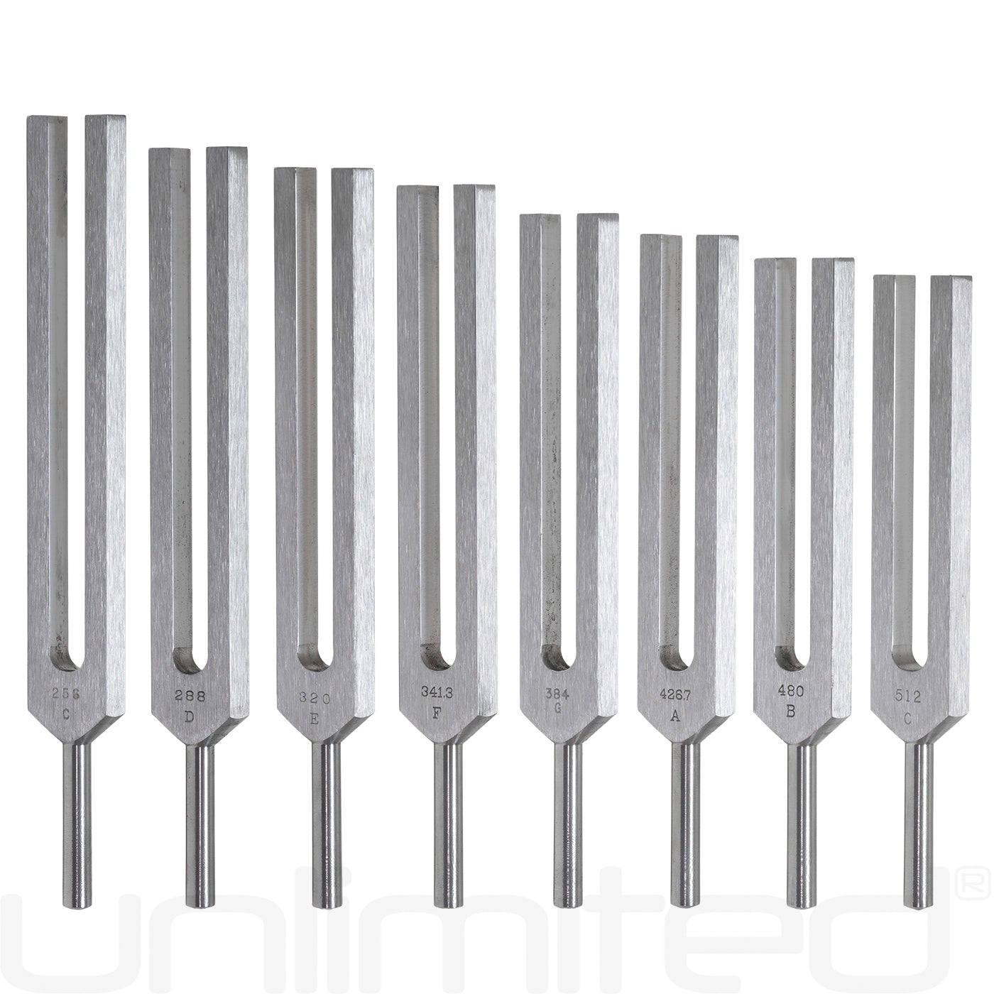 Biosonics Set of 8 Solar Harmonic Spectrum Tuning Forks - Gongs