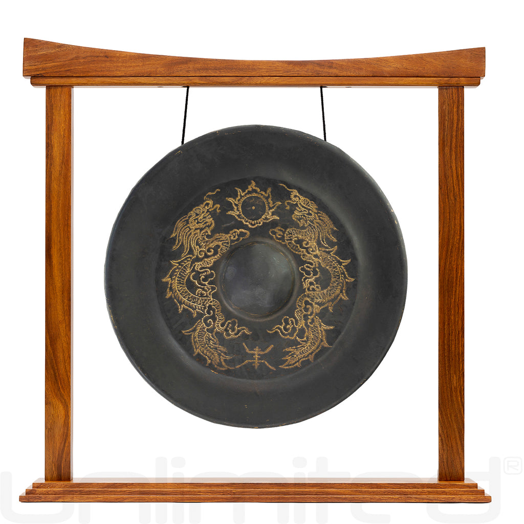 11" Vietnamese Tuned (to F4) Dragon Heart Gong on Stands