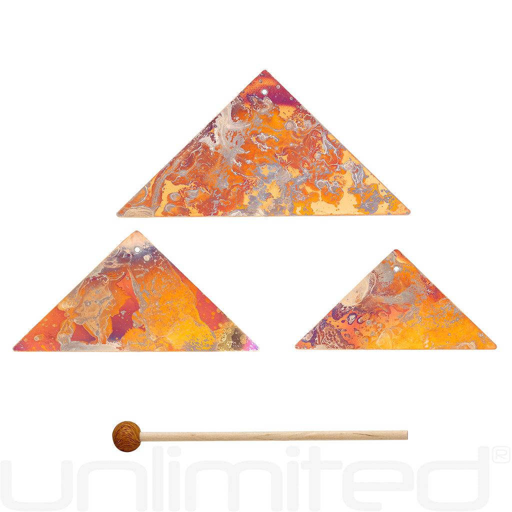 Grotta Sonora Sets of 3 Stainless Steel Triangular Chimes