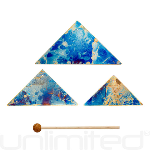 Grotta Sonora Sets of 3 Titanium Triangular Chimes