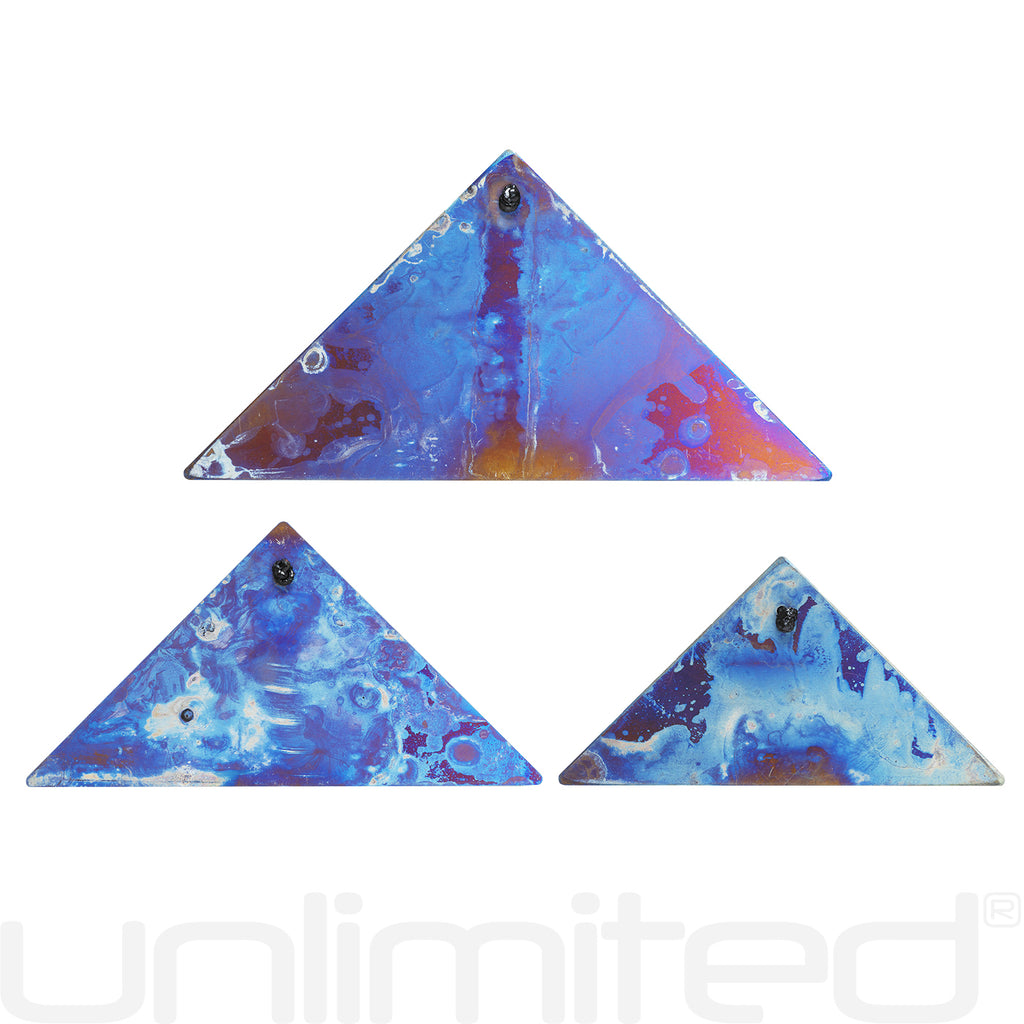 Grotta Sonora Sets of 3 Titanium Triangular Chimes