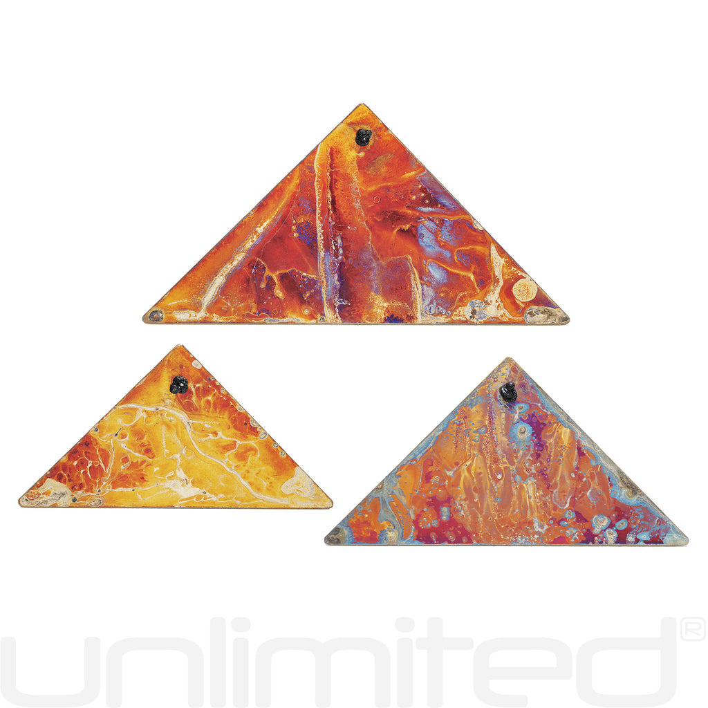 Grotta Sonora Sets of 3 Stainless Steel Triangular Chimes