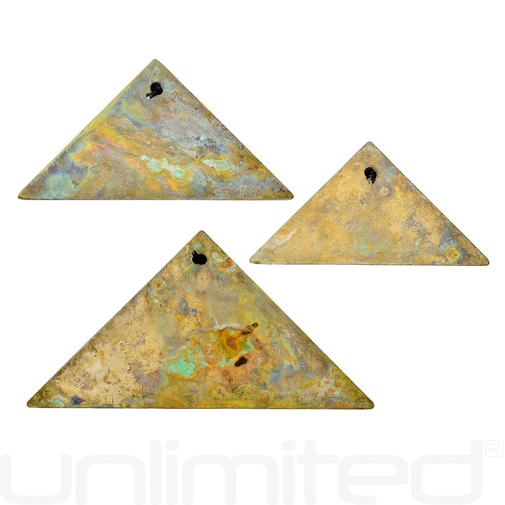Grotta Sonora Sets of 3 Nickel Silver Triangular Chimes