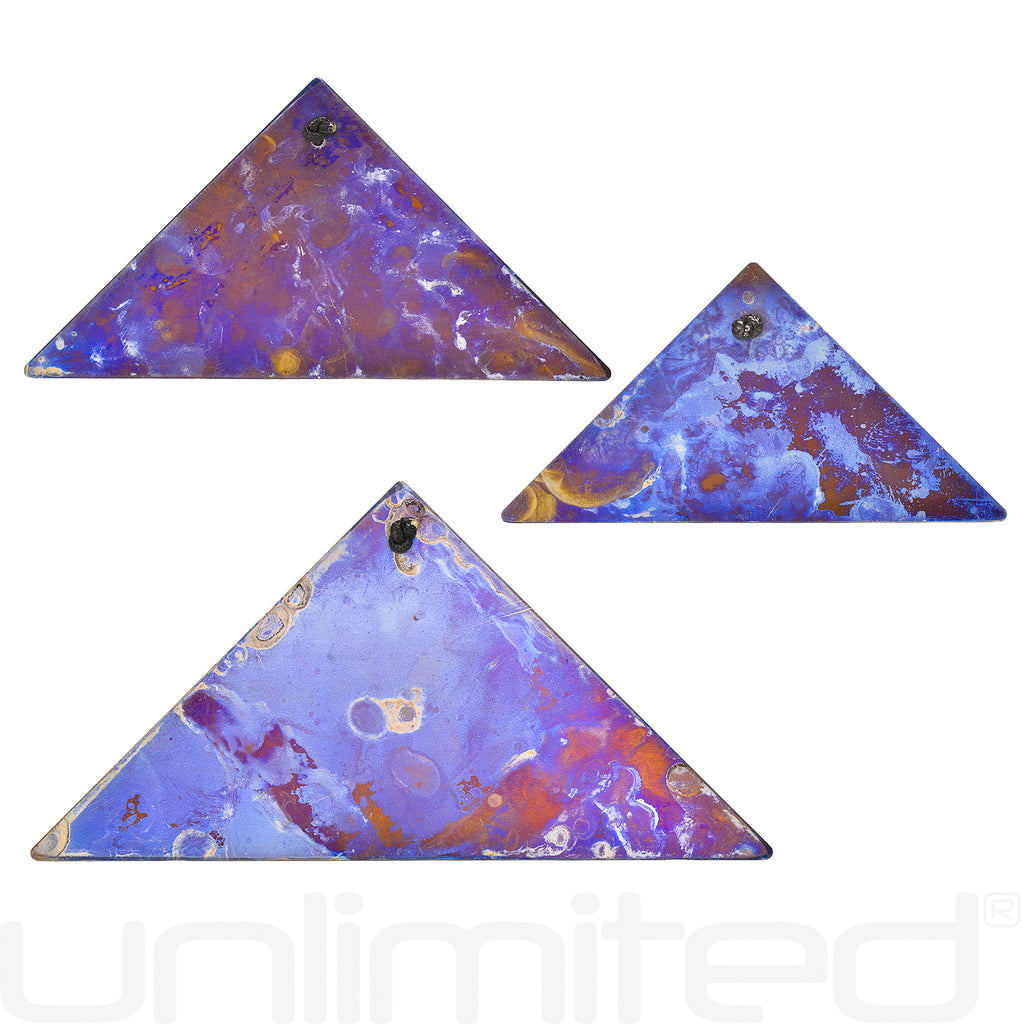 Grotta Sonora Sets of 3 Titanium Triangular Chimes