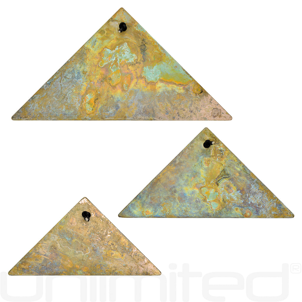 Grotta Sonora Sets of 3 Nickel Silver Triangular Chimes