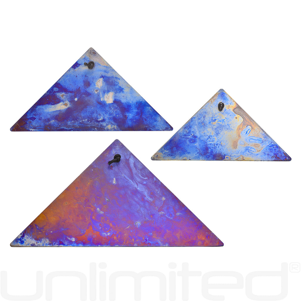 Grotta Sonora Sets of 3 Titanium Triangular Chimes