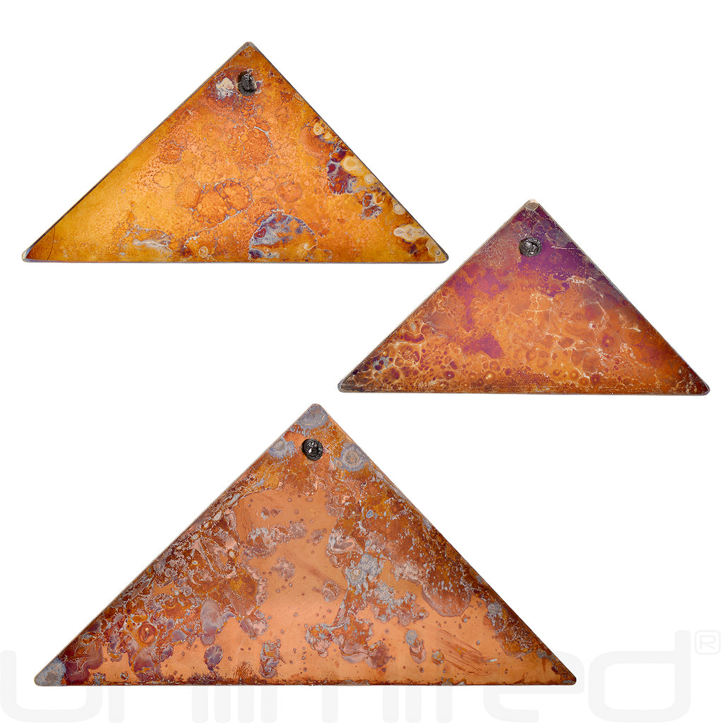 Grotta Sonora Sets of 3 Stainless Steel Triangular Chimes
