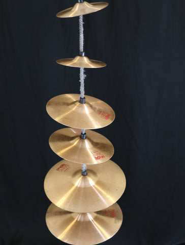CONSIGNMENT SALE - 6 Paiste Accent Cymbals on a Tree