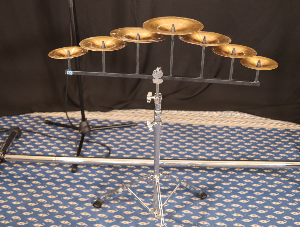 CONSIGNMENT SALE - 7 Paiste Cup Chimes with Holder and Stand