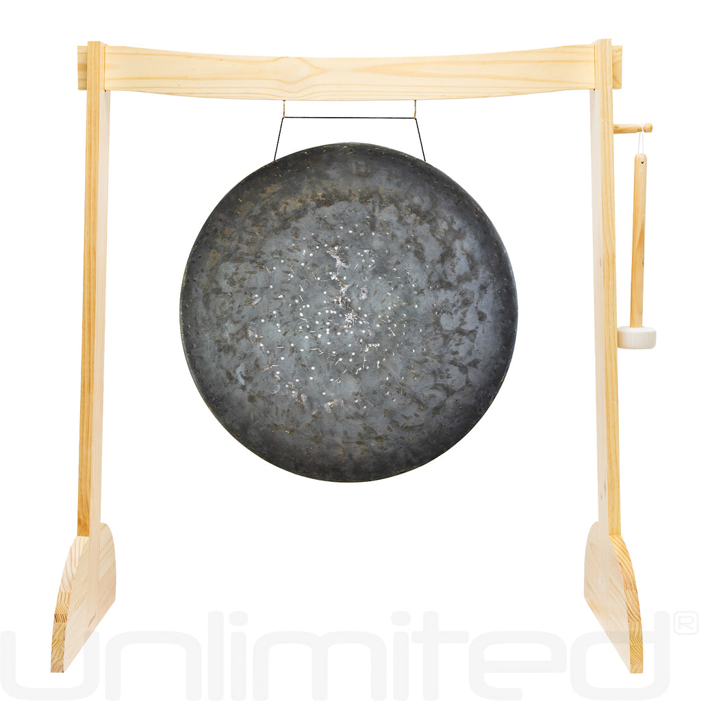 32" Gongs on the Lunaphonic Wood Gong Stand