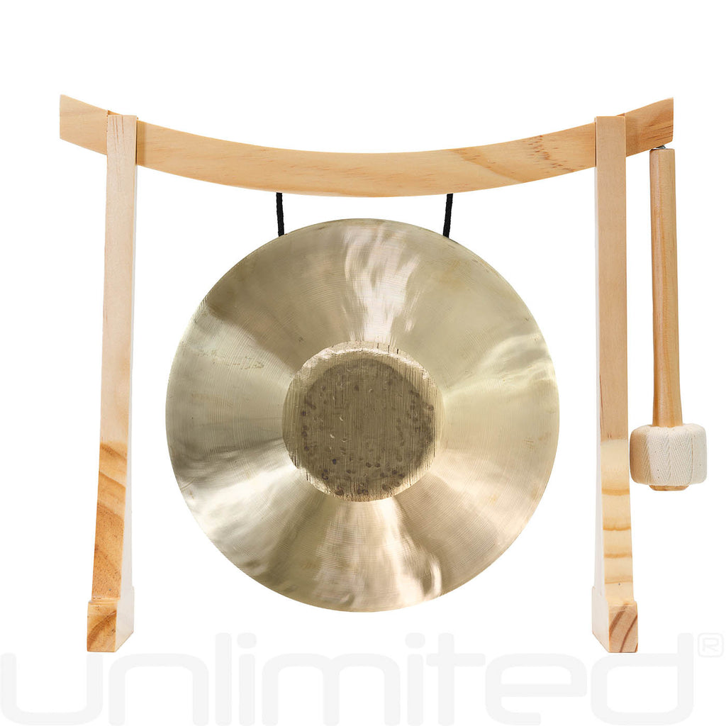 6” to 7” Gongs on Lifting Buddha Stand - Natural