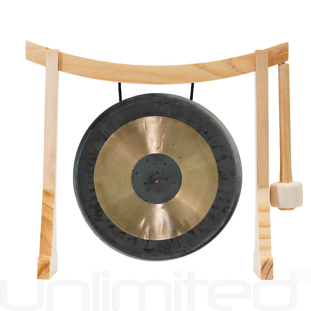 6” to 7” Gongs on Lifting Buddha Stand - Natural