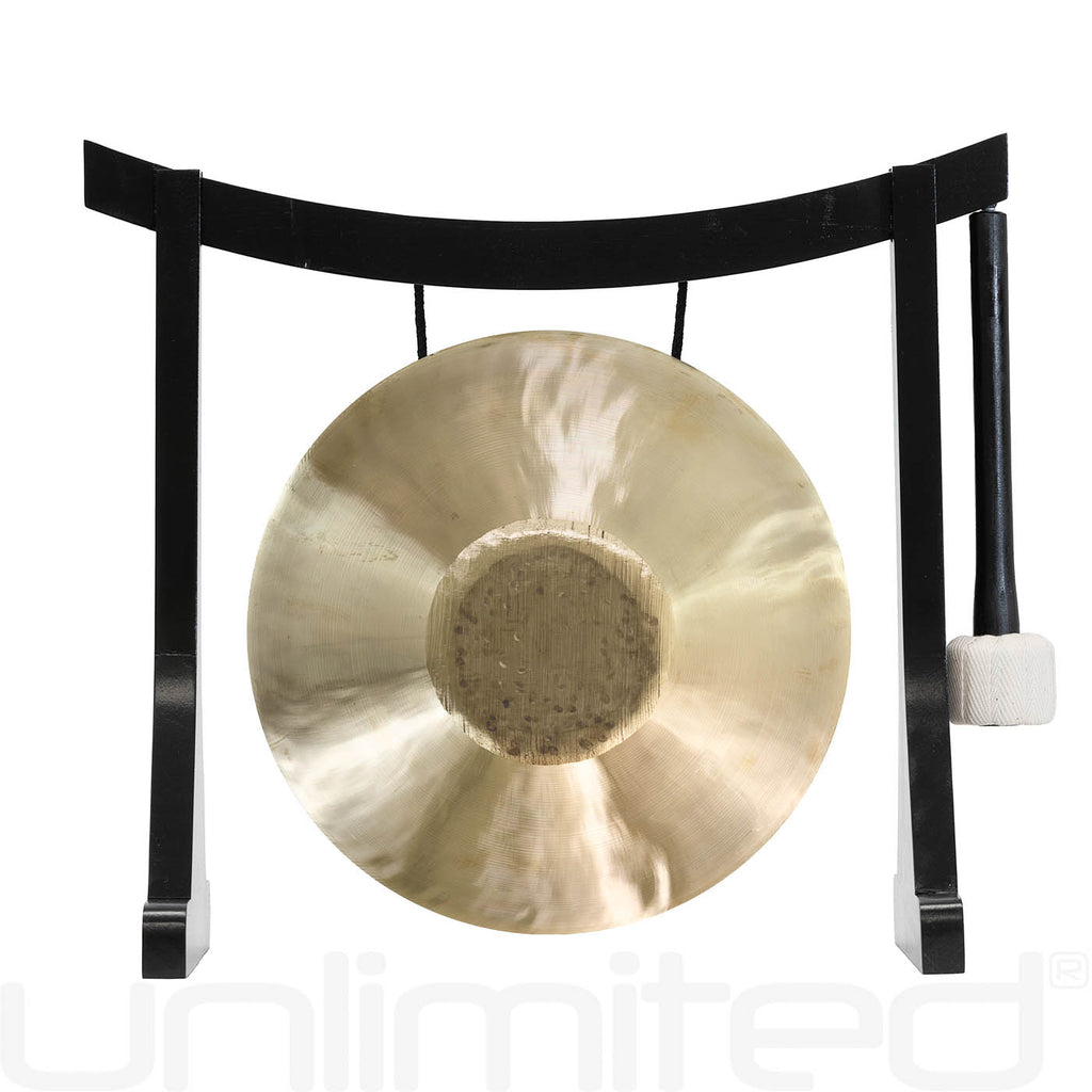 6” to 7” Gongs on Lifting Buddha Stand - Black