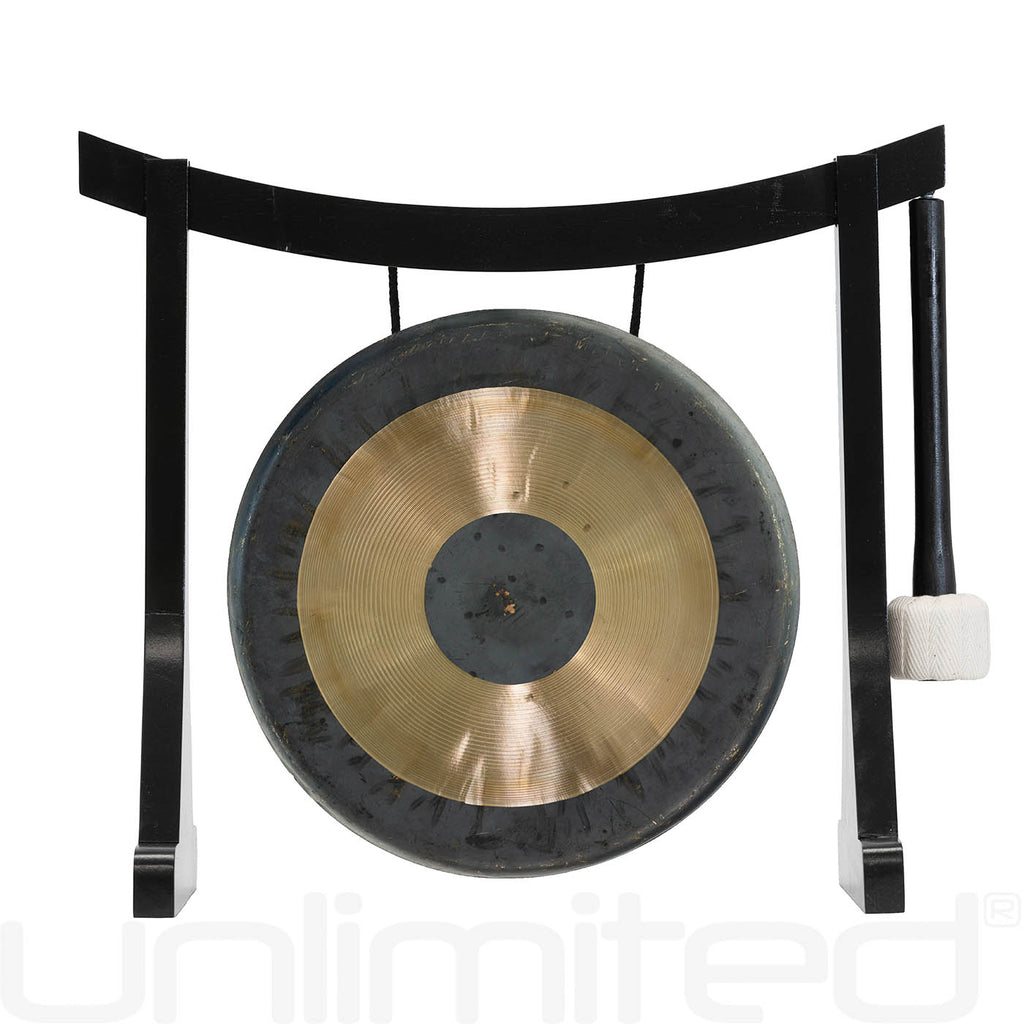 6” to 7” Gongs on Lifting Buddha Stand - Black