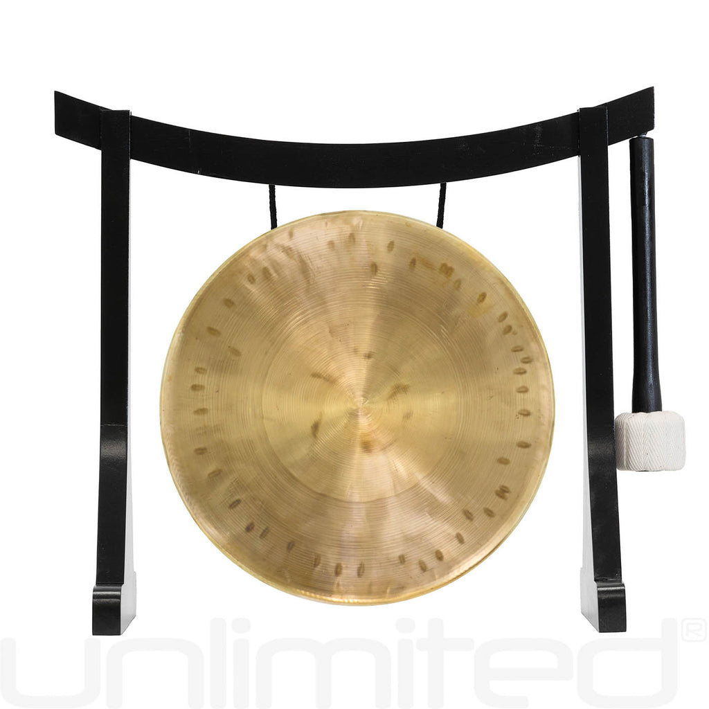 6” to 7” Gongs on Lifting Buddha Stand - Black