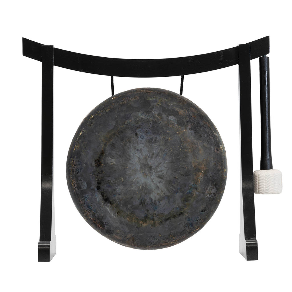 6” to 7” Gongs on Lifting Buddha Stand - Black