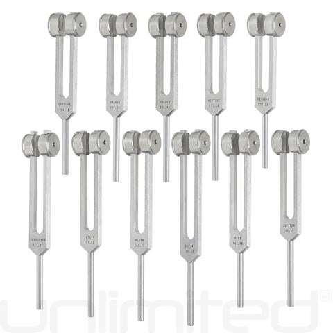 Luminanti Cosmic Octave Planetary Set of Tuning Forks (Weighted)