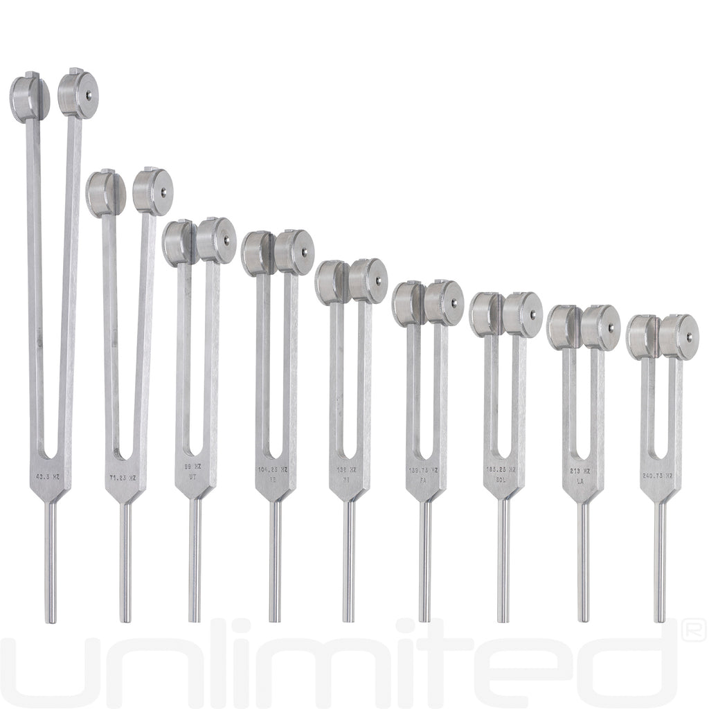 Luminanti Solfeggio Body Set of 9 Tuning Forks (Weighted)