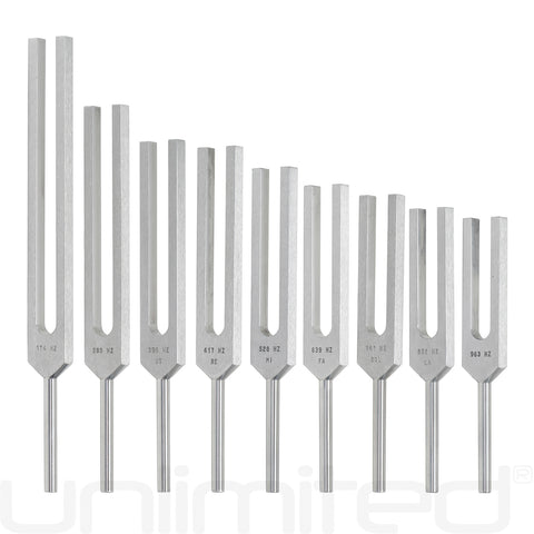 Luminanti Solfeggio Body Set of 9 Tuning Forks (Unweighted)