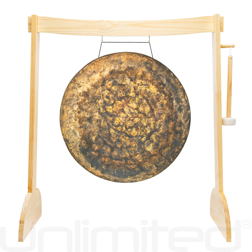28" to 30" Gongs on the Small Lunaphonic Wood Gong Stand