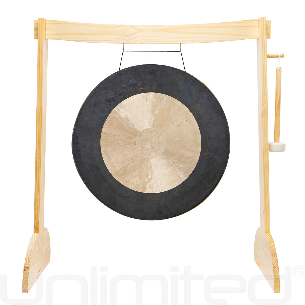 28" to 30" Gongs on the Small Lunaphonic Wood Gong Stand