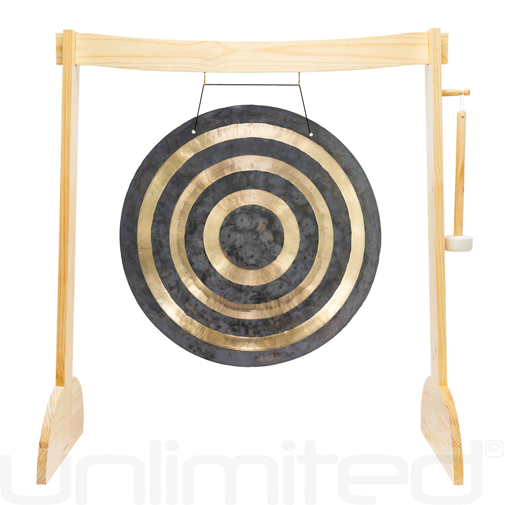 28" to 30" Gongs on the Small Lunaphonic Wood Gong Stand
