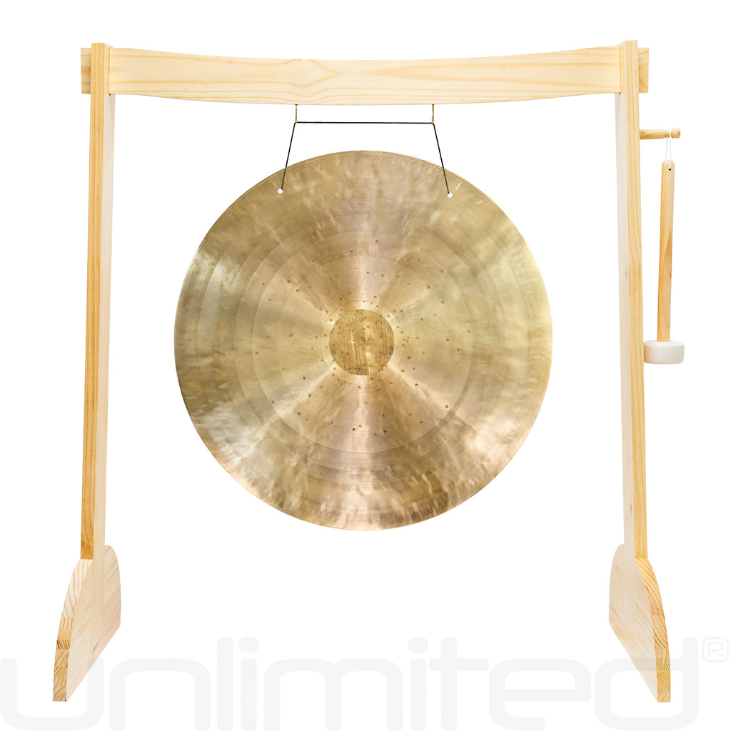 28" to 30" Gongs on the Small Lunaphonic Wood Gong Stand