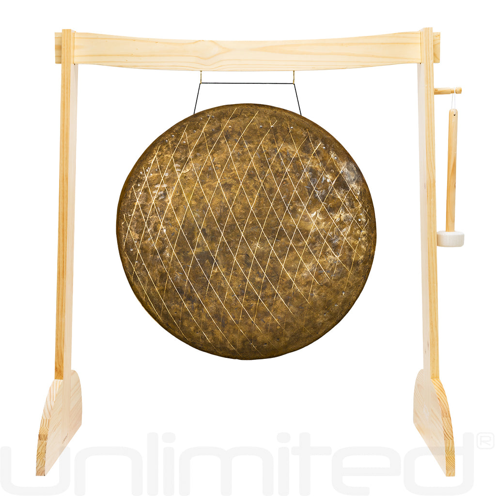 28" to 30" Gongs on the Small Lunaphonic Wood Gong Stand