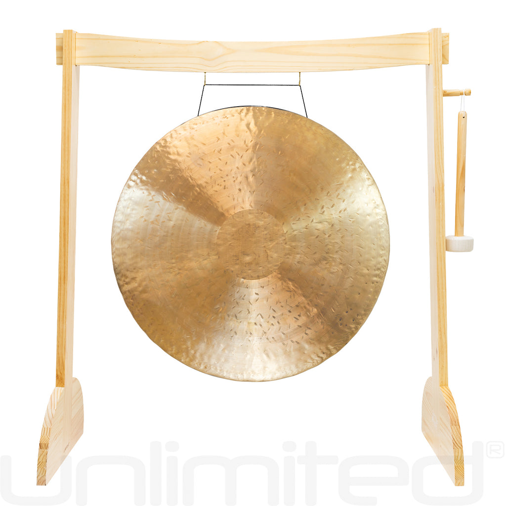 28" to 30" Gongs on the Small Lunaphonic Wood Gong Stand