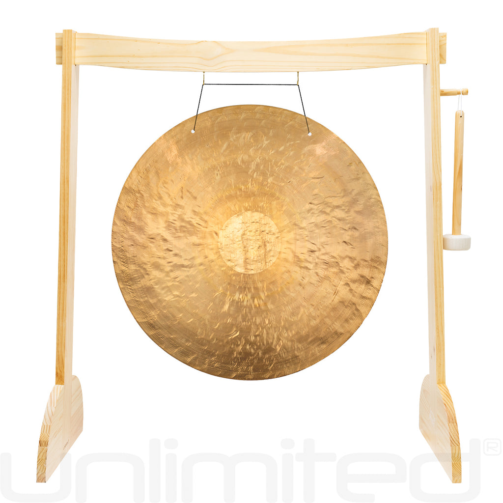 28" to 30" Gongs on the Small Lunaphonic Wood Gong Stand