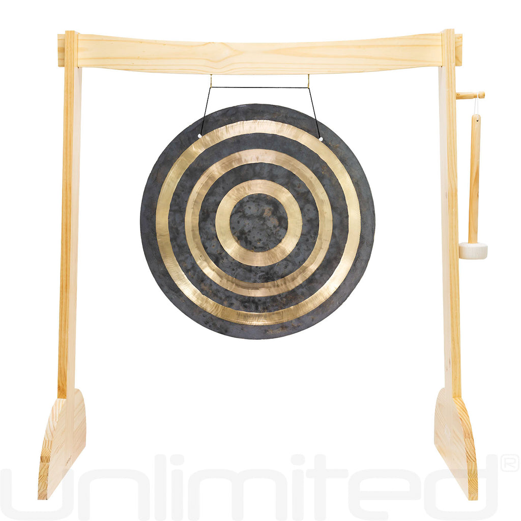 24" to 26" Gongs on the Small Lunaphonic Wood Gong Stand