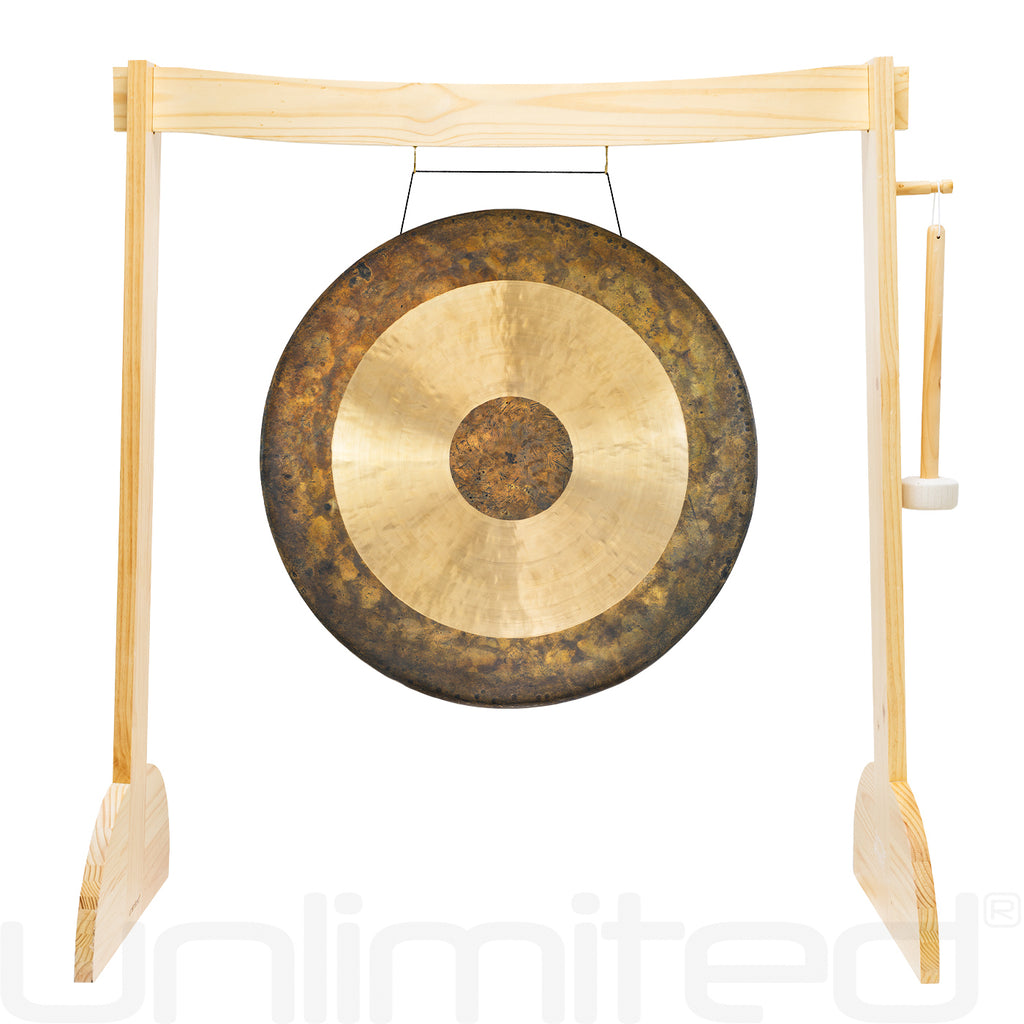 32" Gongs on the Lunaphonic Wood Gong Stand