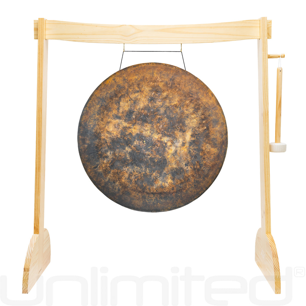 32" Gongs on the Lunaphonic Wood Gong Stand