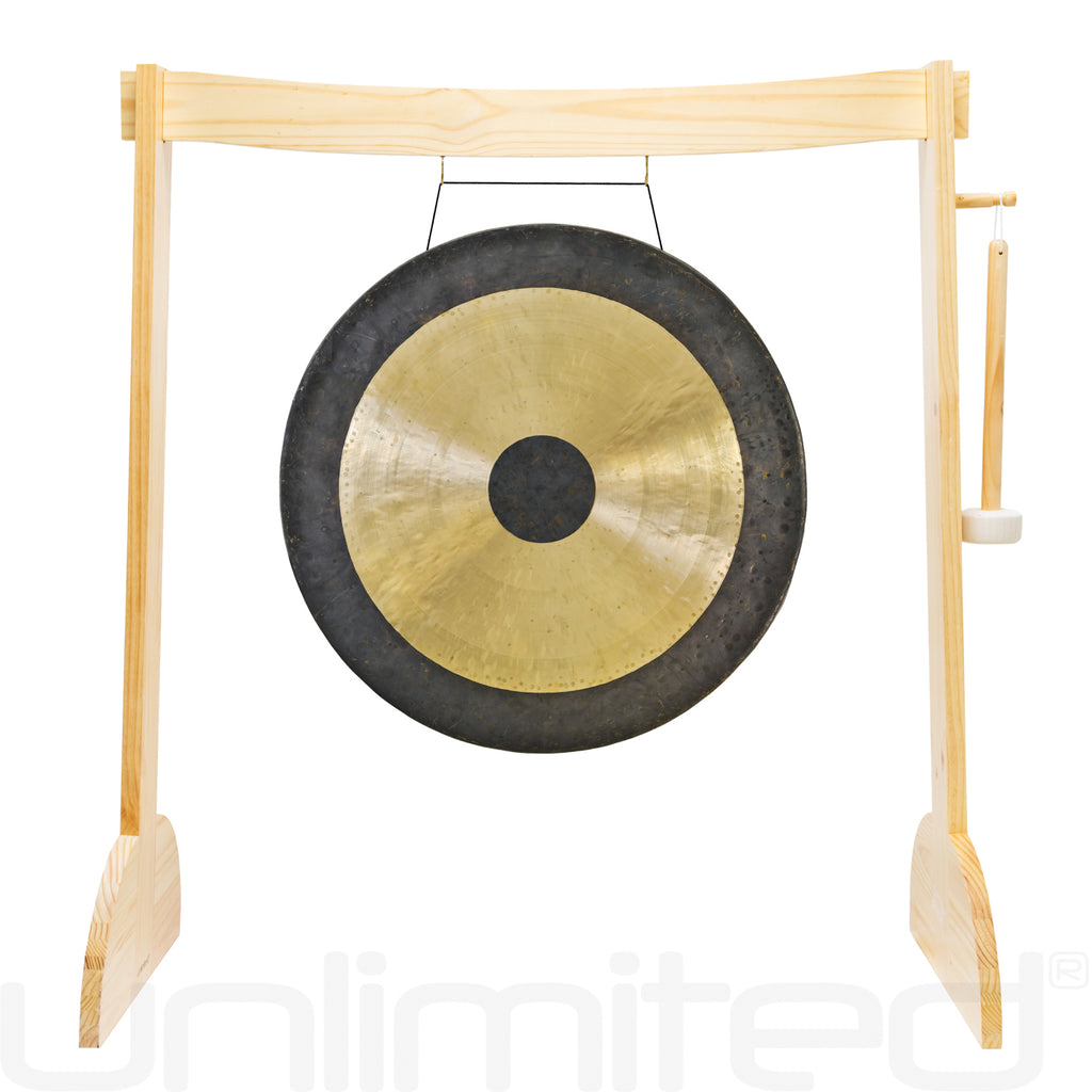 32" Gongs on the Lunaphonic Wood Gong Stand