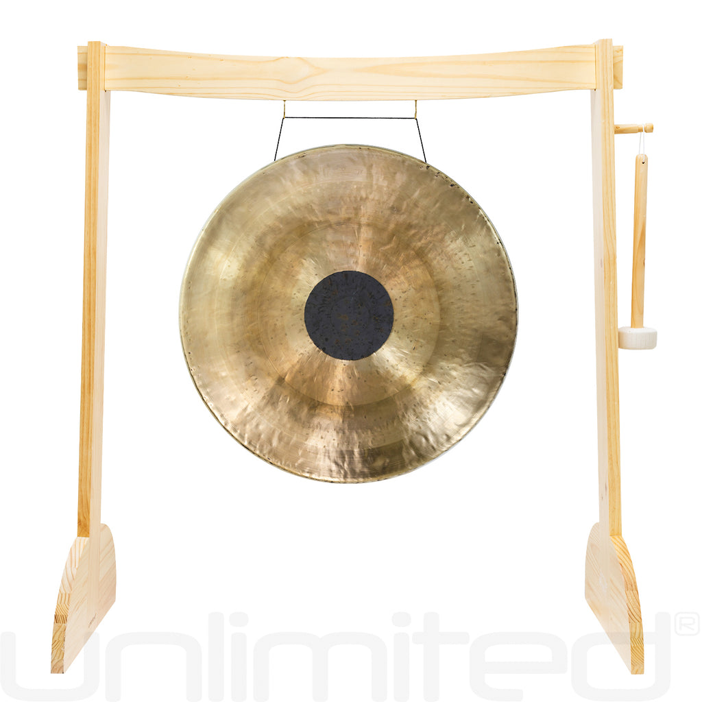 32" Gongs on the Lunaphonic Wood Gong Stand