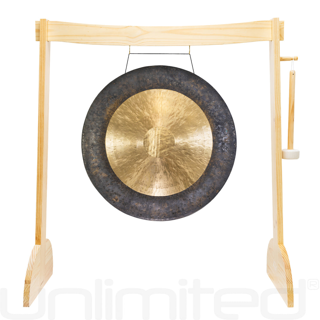 32" Gongs on the Lunaphonic Wood Gong Stand