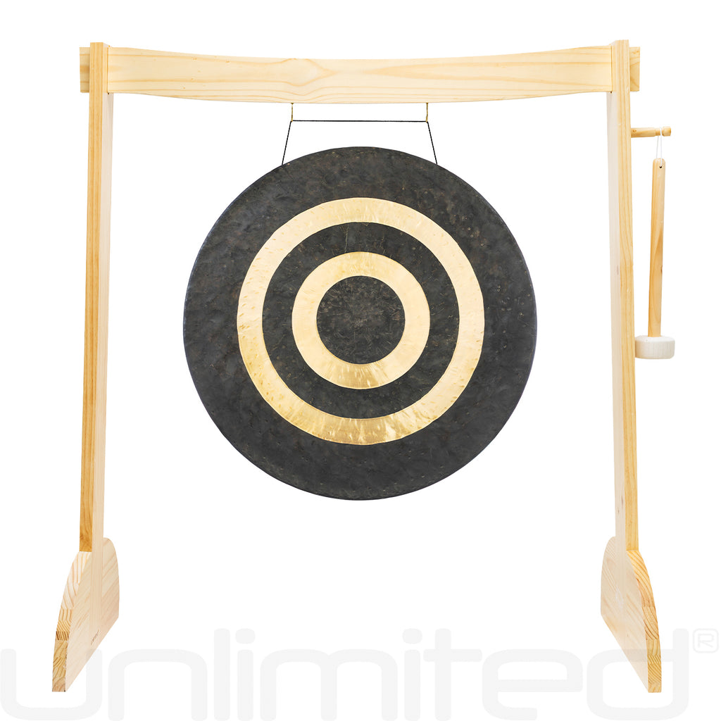 32" Gongs on the Lunaphonic Wood Gong Stand