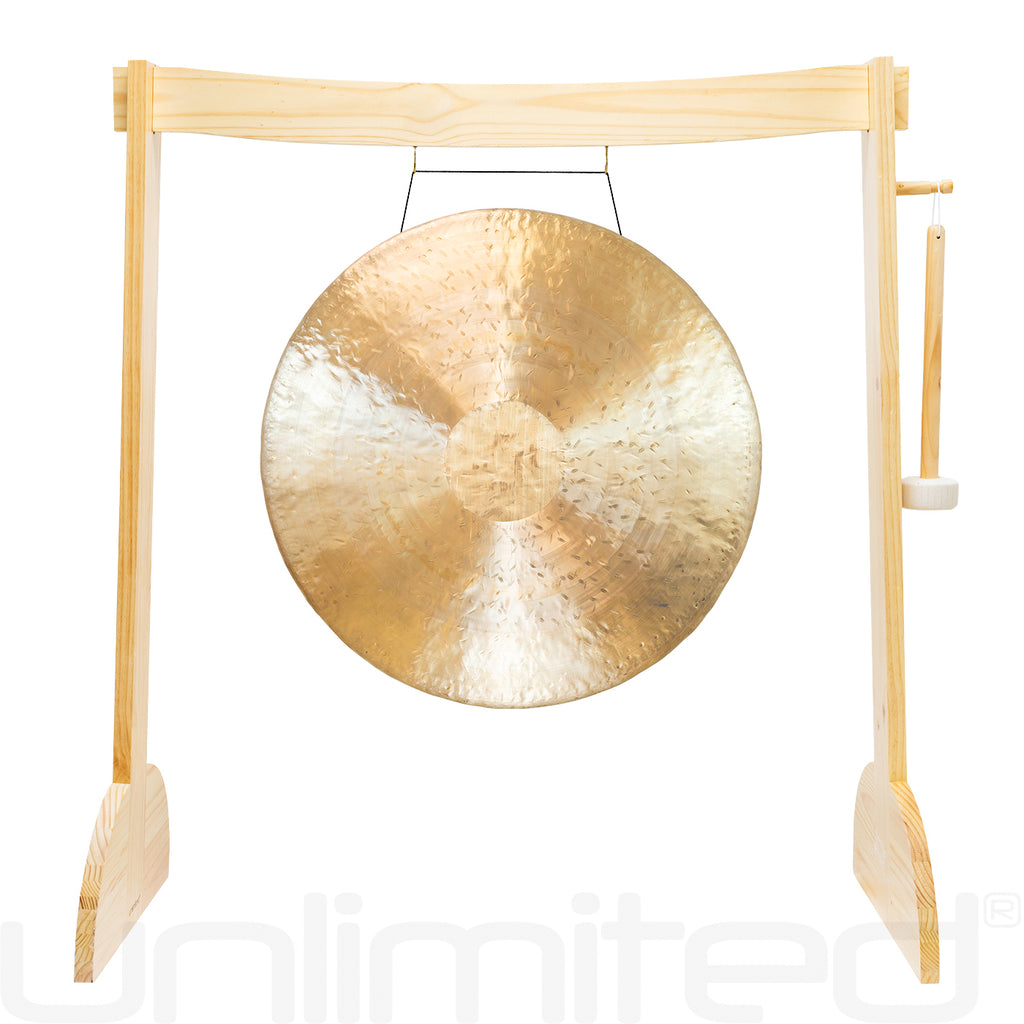 32" Gongs on the Lunaphonic Wood Gong Stand