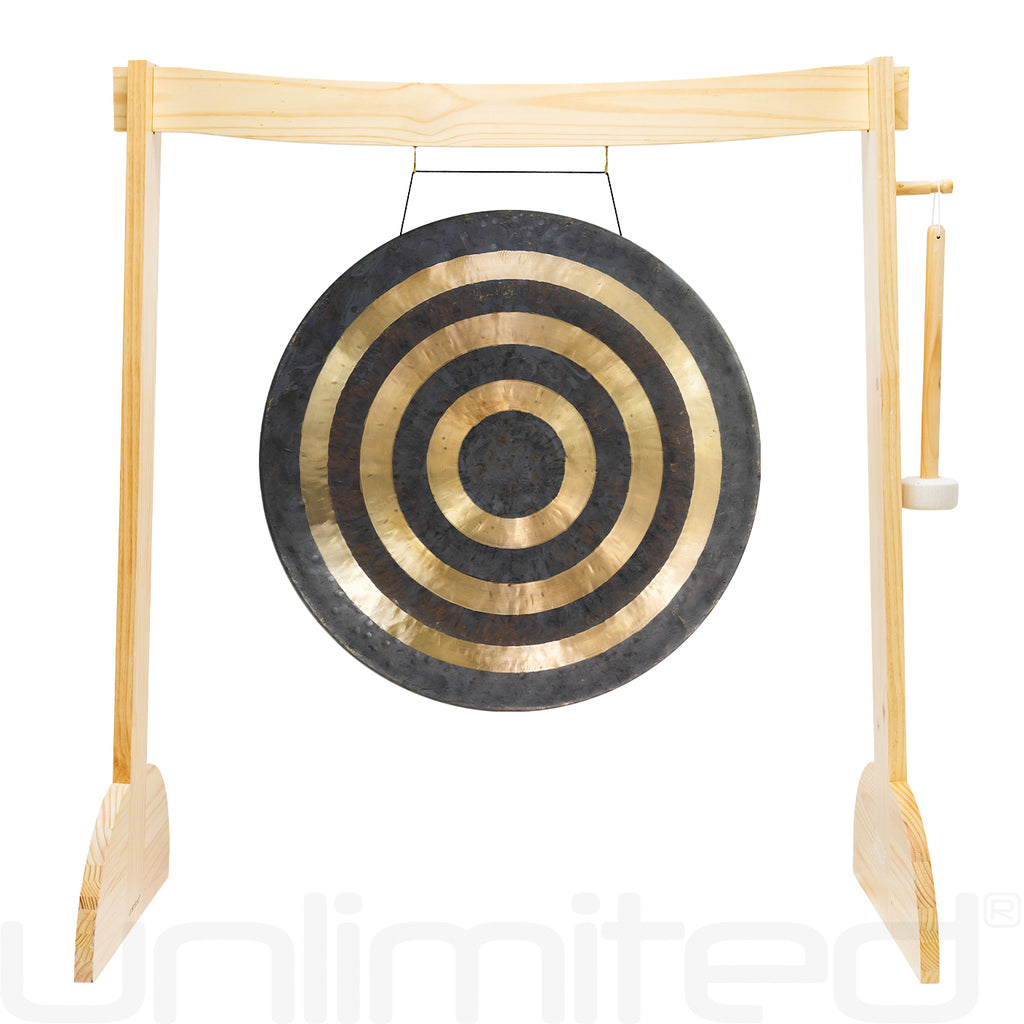 32" Gongs on the Lunaphonic Wood Gong Stand